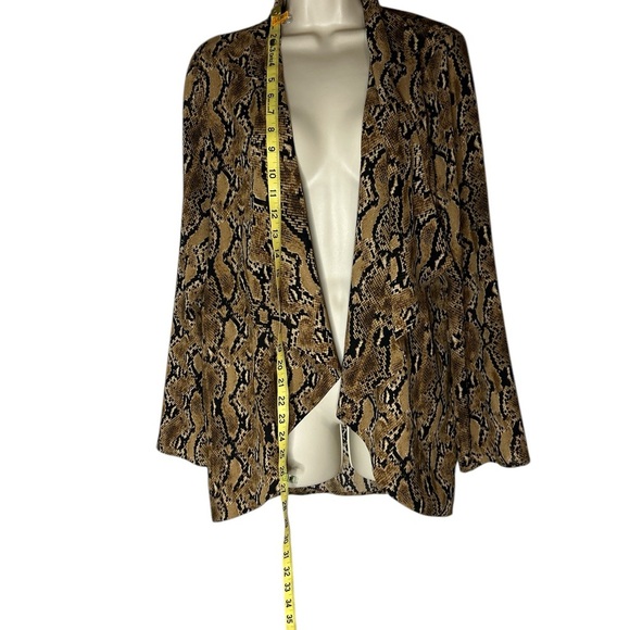 Brown and Black Snakeskin Cardigan lightweight jacket with Open Front - Picture 3 of 5